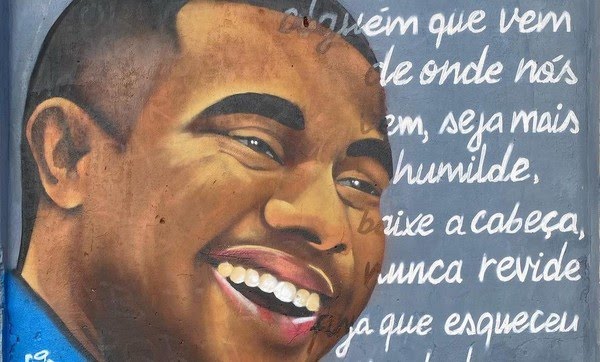 Mural de Davi, do BBB no bairro onde cresceu em Salvador - Foto: Reprodução/Instagram