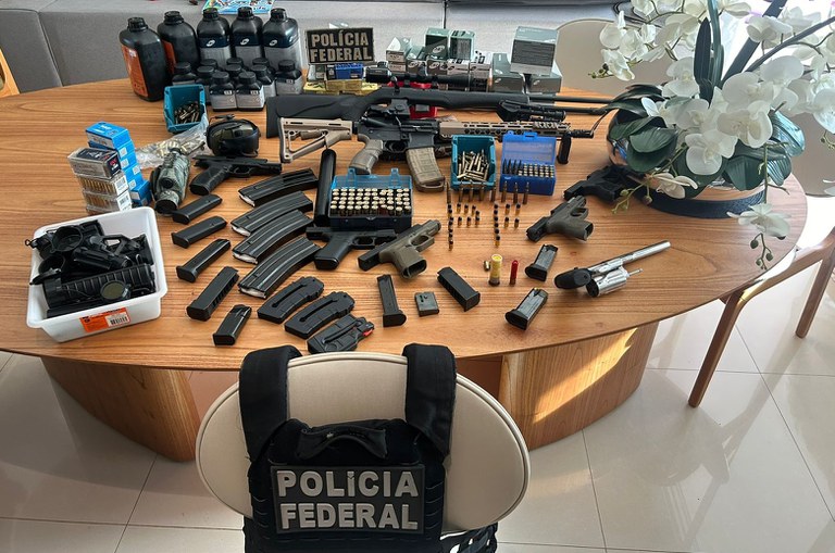 Armas apreendidas no Tocantins. Foto: Polícia Federal