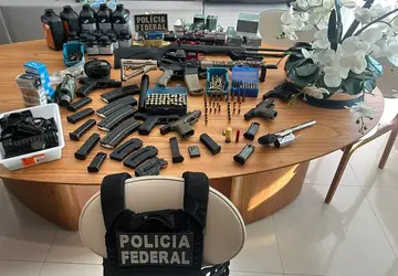 Armas apreendidas no Tocantins. Foto: Polícia Federal